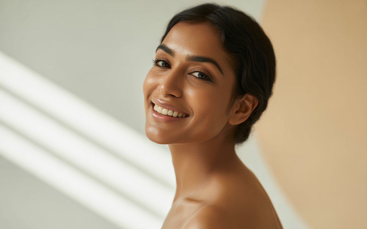 Woman after laser skin and anti-ageing treatment at Morph Aesthetic Clinic Ahmedabad