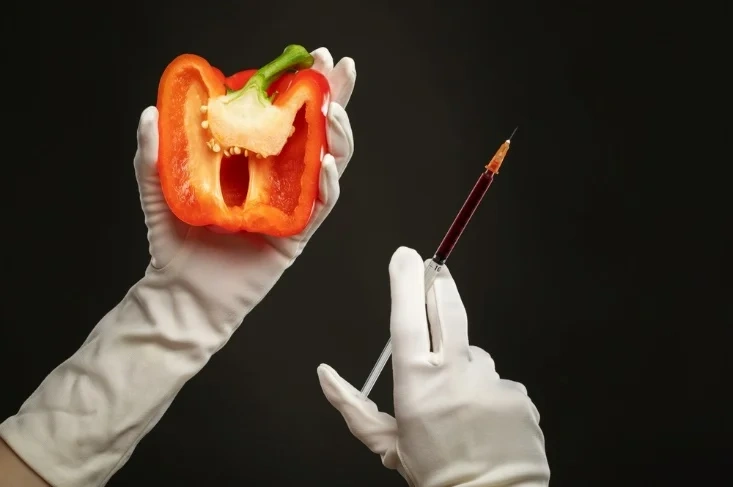 Doctor holding a red chili pepper symbolizing sensitivity and stimulation.